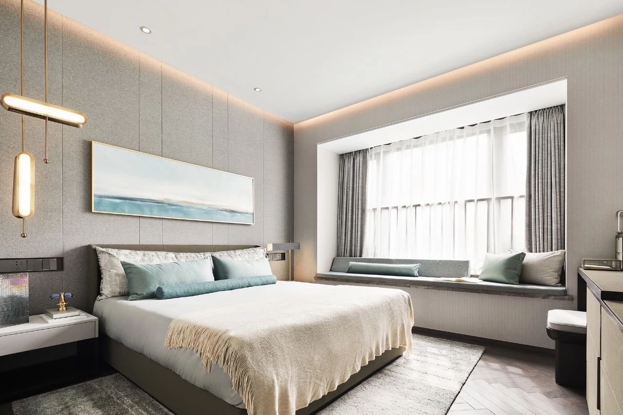 現(xiàn)代輕奢風格室內設計家裝案例-臥室 現(xiàn)代輕奢風格室內設計家裝案例-臥室