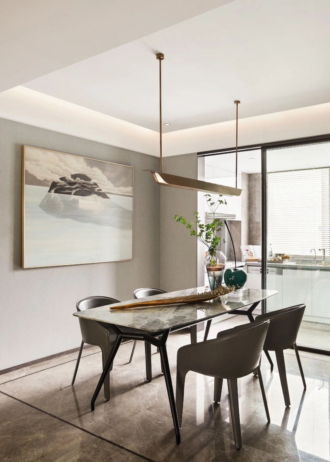 現(xiàn)代輕奢風格室內設計家裝案例-餐廳 現(xiàn)代輕奢風格室內設計家裝案例-餐廳