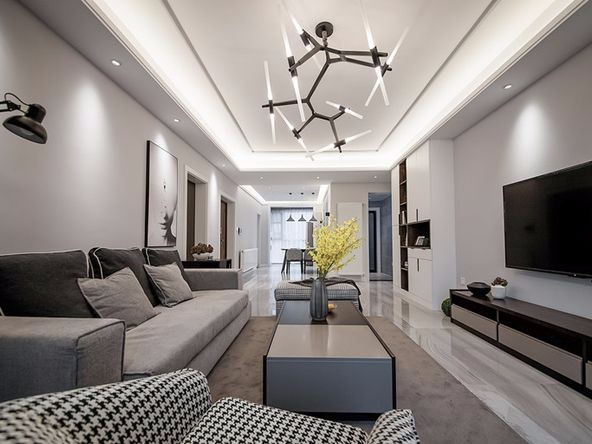 廣州市南航碧花園別墅現代簡約風格三居室裝修案例