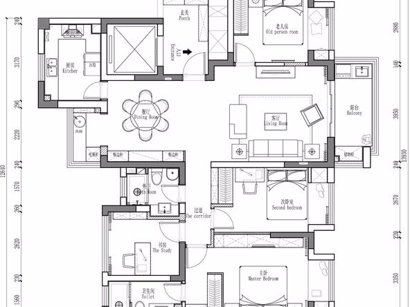 現(xiàn)代輕奢風(fēng)格室內(nèi)裝修效果圖-萬科金域藍(lán)灣四居143平米-室內(nèi)裝修設(shè)計(jì)平面圖 現(xiàn)代輕奢風(fēng)格室內(nèi)裝修效果圖-萬科金域藍(lán)灣四居143平米-室內(nèi)裝修設(shè)計(jì)平面圖