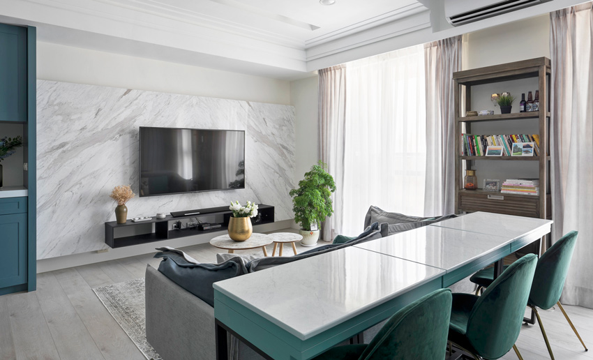 法式輕奢風格家裝設計室內裝修效果圖-客廳 法式輕奢風格家裝設計室內裝修效果圖-客廳