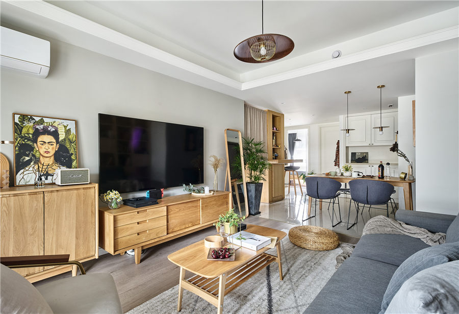 現代原木風格家裝設計室內裝修效果圖-客廳 現代原木風格家裝設計室內裝修效果圖-客廳