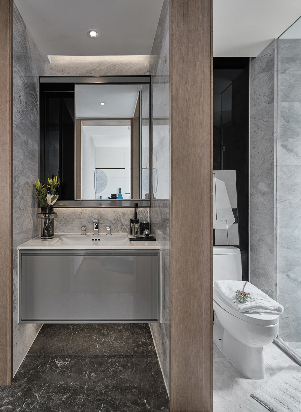 現代簡約風格室內設計家裝案例-衛生間 現代簡約風格室內設計家裝案例-衛生間