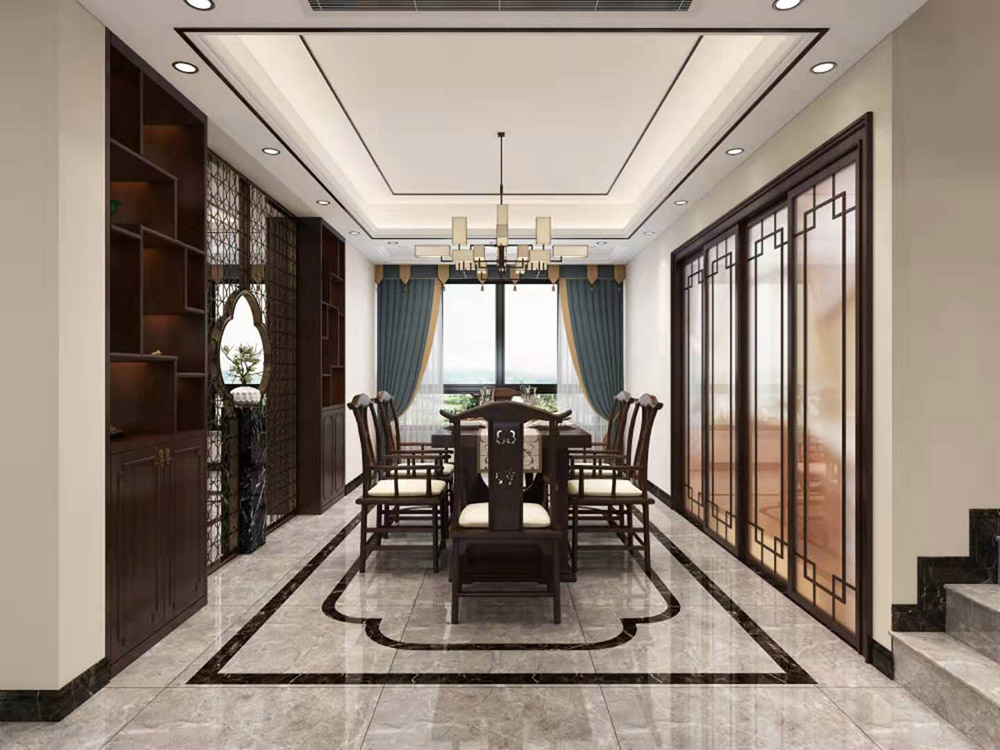 東岸桂園五居190平米-新中式風格裝修案例-餐廳 東岸桂園五居190平米-新中式風格裝修案例-餐廳