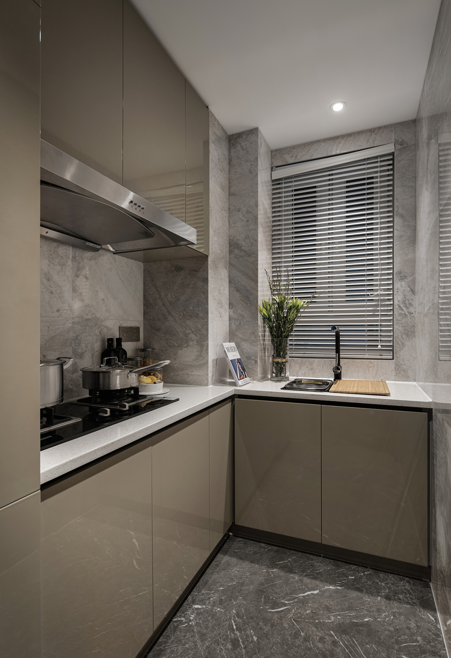 低調奢華輕奢風格室內家裝案例效果圖-廚房 低調奢華輕奢風格室內家裝案例效果圖-廚房