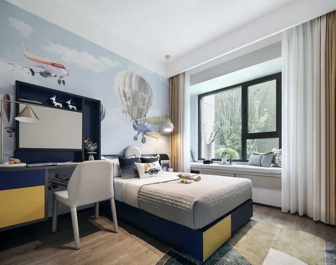 現代輕奢風格家裝設計室內裝修效果圖-兒童房 現代輕奢風格家裝設計室內裝修效果圖-兒童房