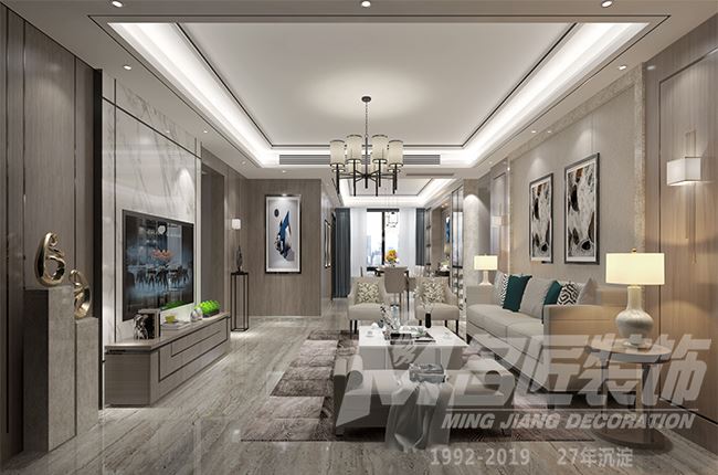 佛山市新希望悅瓏灣輕奢風(fēng)格三居室裝修案例