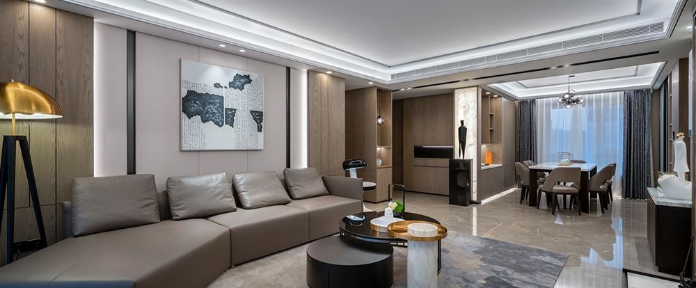 江門市百樂(lè)園新中式風(fēng)格三居室裝修案例