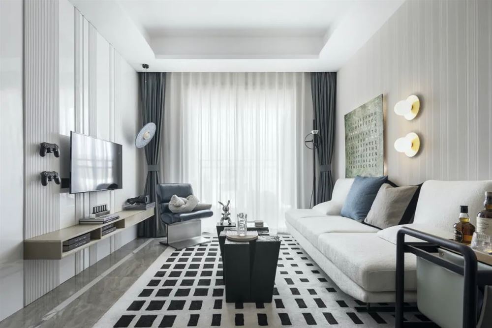 江門市百盈御泉灣現代簡約風格二居室裝修案例