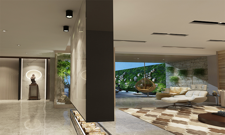 瀧景花園別墅355平米現代簡約風格裝修案例-客廳一角 瀧景花園別墅355平米現代簡約風格裝修案例-客廳一角