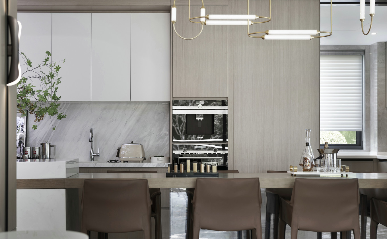 裝修案例現代輕奢風格室內裝修效果圖-餐廳 裝修案例現代輕奢風格室內裝修效果圖-餐廳