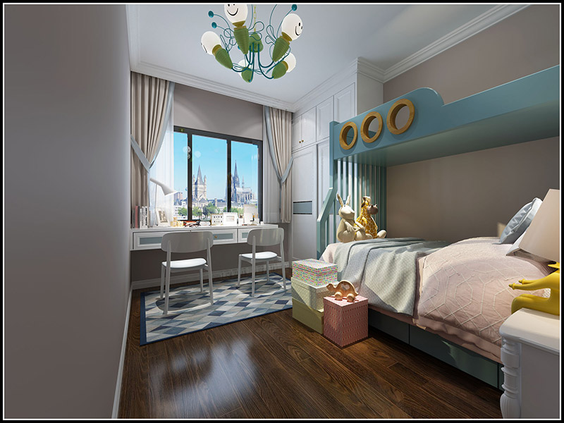 現代前衛風格室內裝修效果圖-美的明湖三居122平米-兒童房 現代前衛風格室內裝修效果圖-美的明湖三居122平米-兒童房