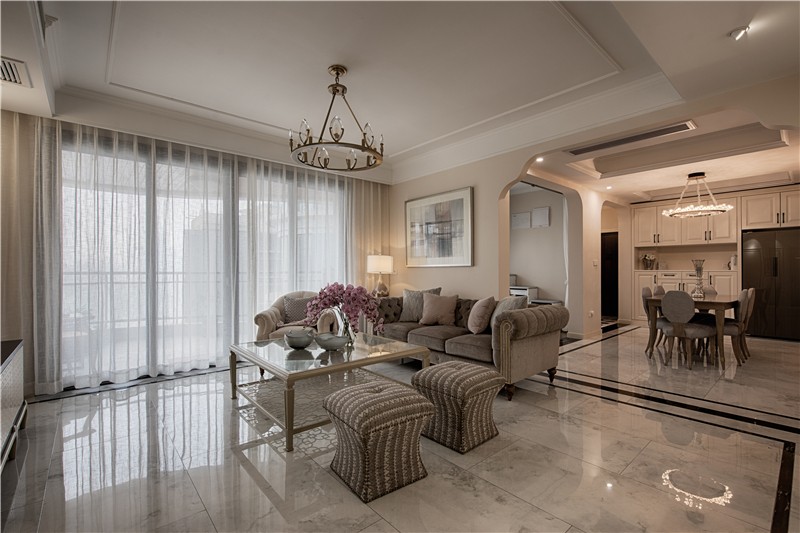 裝修案例美式輕奢風(fēng)格室內(nèi)裝修效果圖-客廳 裝修案例美式輕奢風(fēng)格室內(nèi)裝修效果圖-客廳