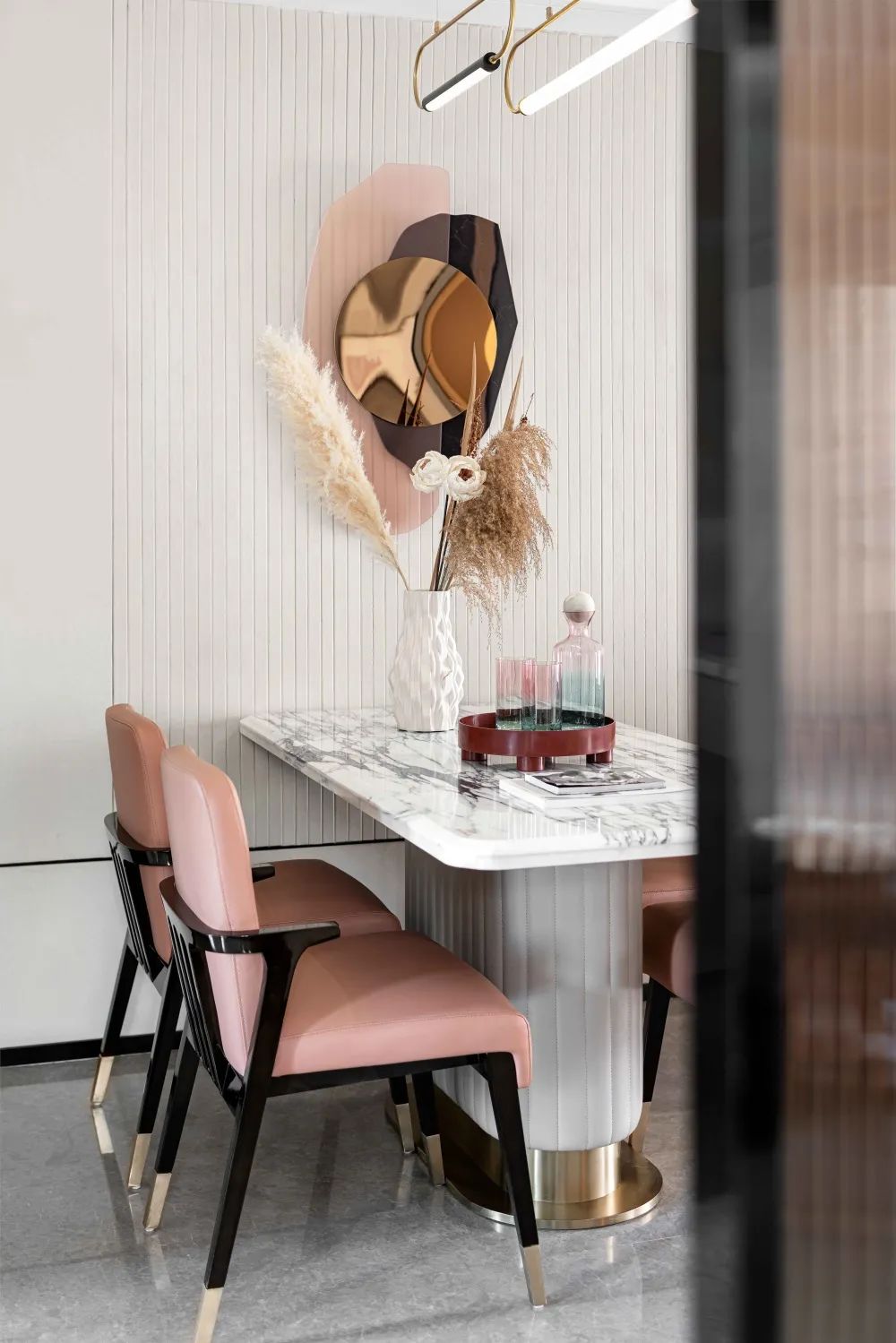 莫蘭迪輕奢風格室內設計家裝案例-餐廳 莫蘭迪輕奢風格室內設計家裝案例-餐廳