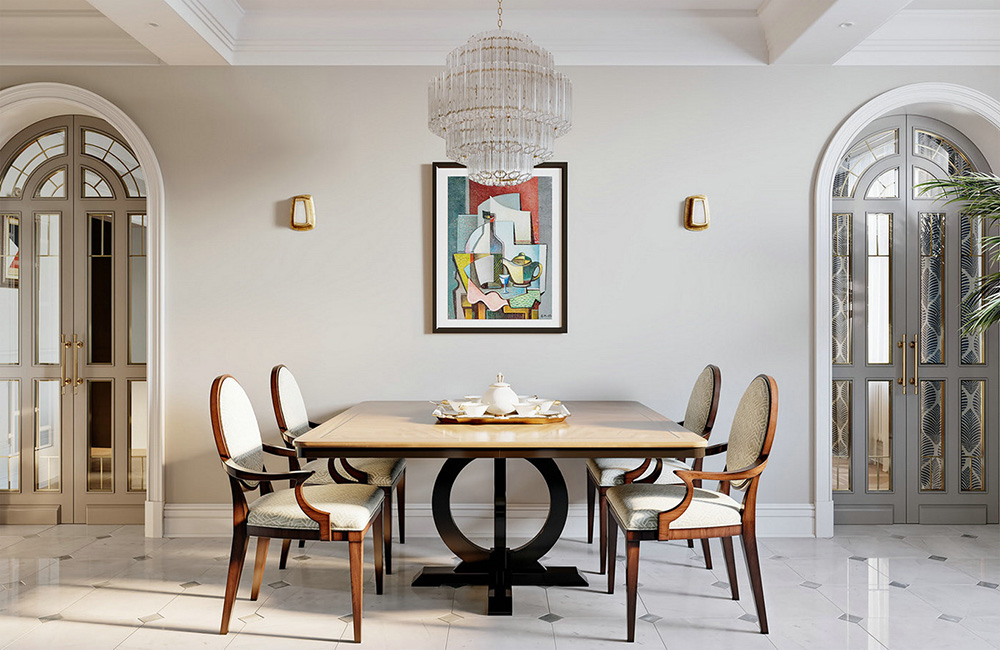 田園輕奢風(fēng)格室內(nèi)裝修效果圖-碧桂園新仕界四居180平米-餐廳 田園輕奢風(fēng)格室內(nèi)裝修效果圖-碧桂園新仕界四居180平米-餐廳