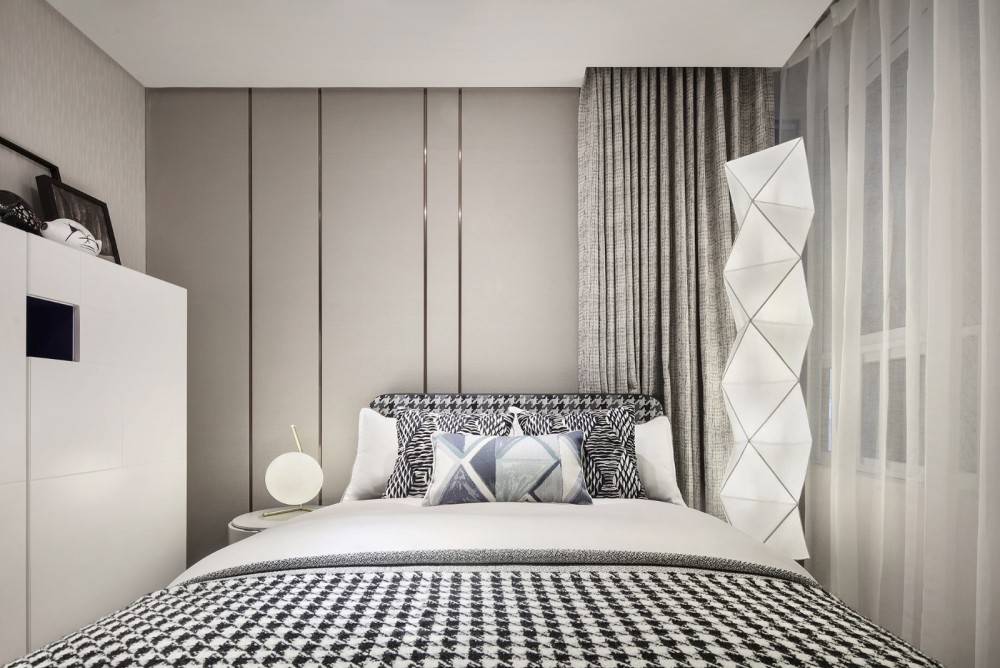 現(xiàn)代輕奢風格室內(nèi)設(shè)計家裝案例-次臥