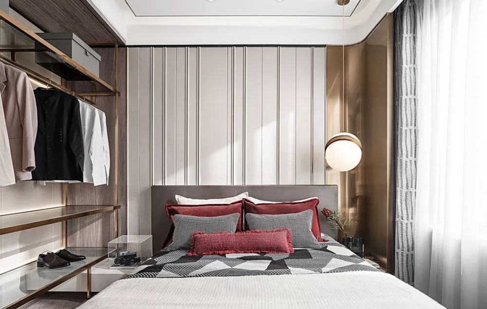 現代輕奢風格室內家裝案例效果圖-主臥 現代輕奢風格室內家裝案例效果圖-主臥