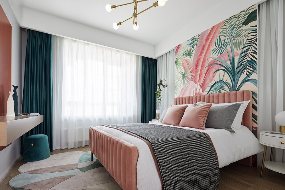 輕奢風格室內家裝案例效果圖-臥室 輕奢風格室內家裝案例效果圖-臥室