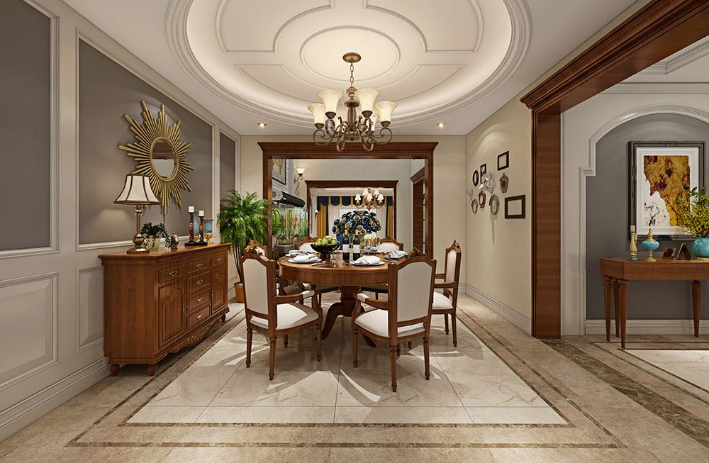 楚雄彝族自治州濱河苑美式風格別墅裝修案例