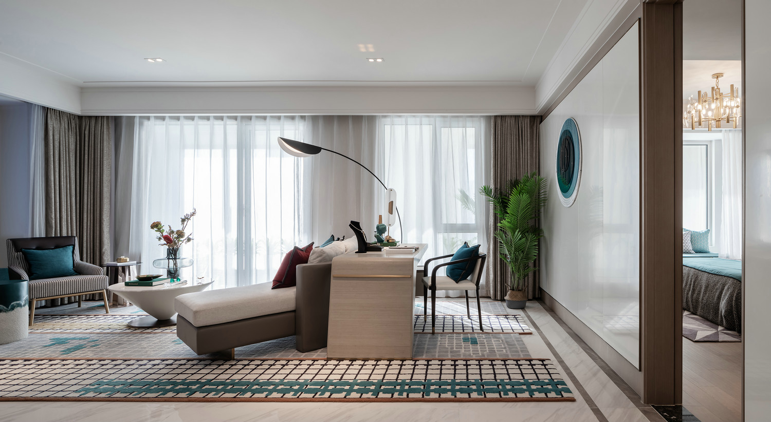 簡約新中式風格室內家裝案例效果圖-客廳沙發 簡約新中式風格室內家裝案例效果圖-客廳沙發