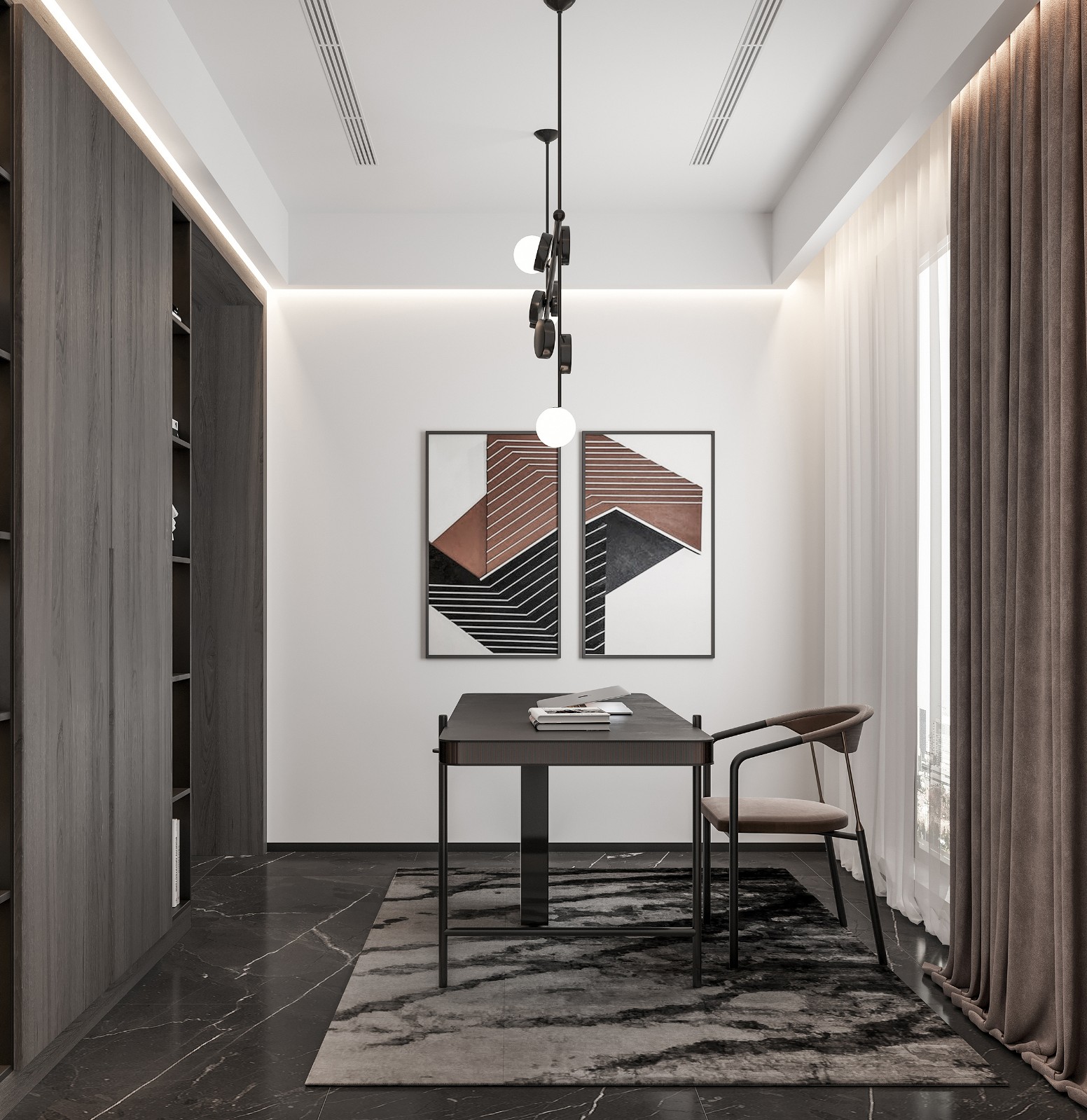 現代風格室內設計家裝案例-書房 現代風格室內設計家裝案例-書房