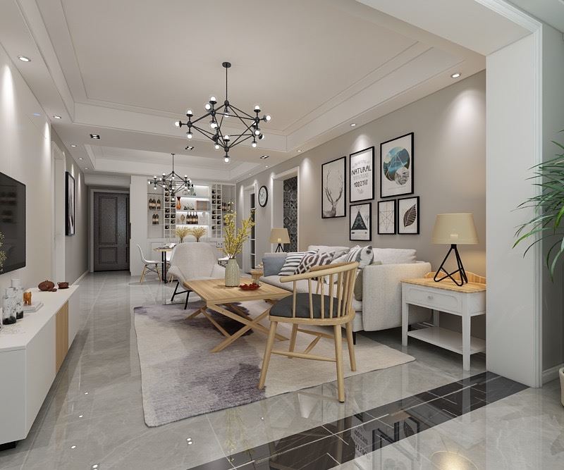 連云港市祥泰嘉園北歐風格三居室裝修案例