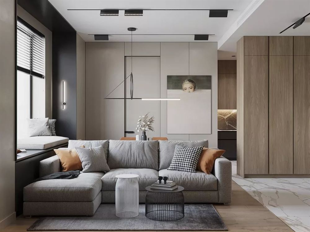 佛山市綠城桂語映月輕奢風格三居室裝修案例