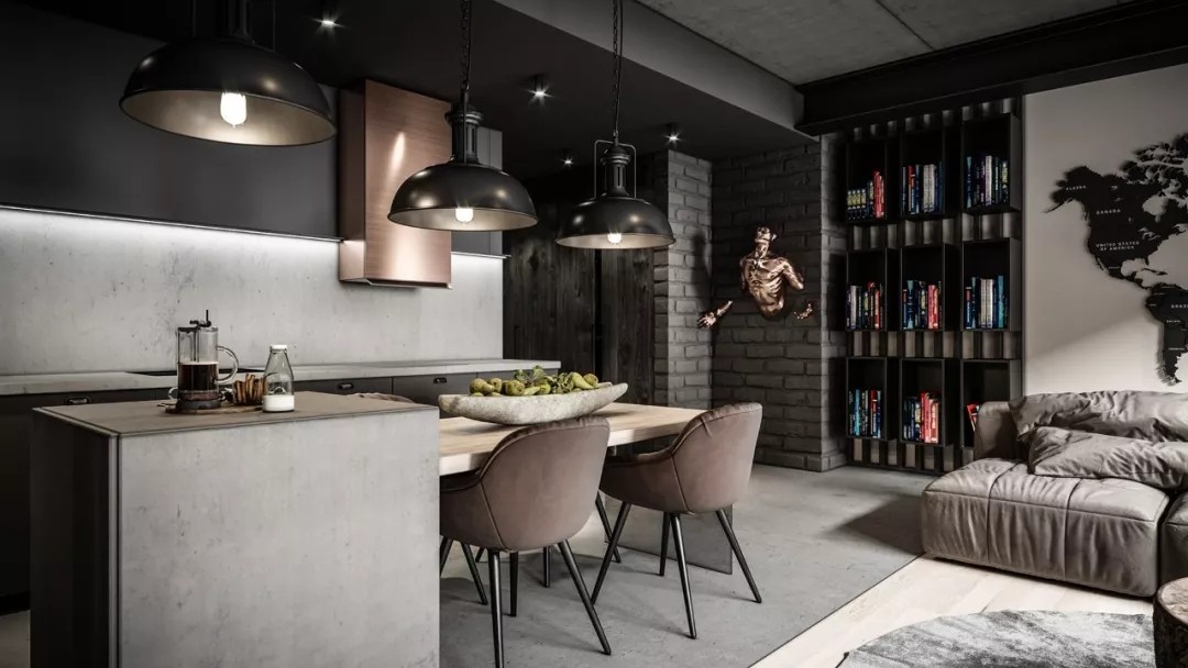 裝修案例工業風風格室內裝修效果圖-餐廳 裝修案例工業風風格室內裝修效果圖-餐廳