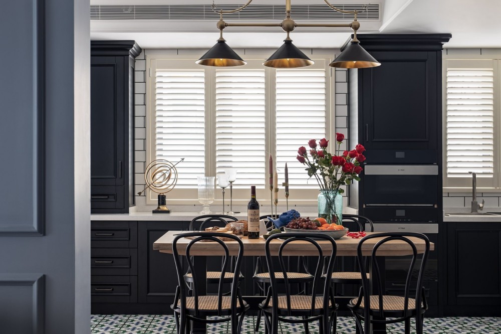 現代美式風格室內家裝案例效果圖-餐廳 現代美式風格室內家裝案例效果圖-餐廳