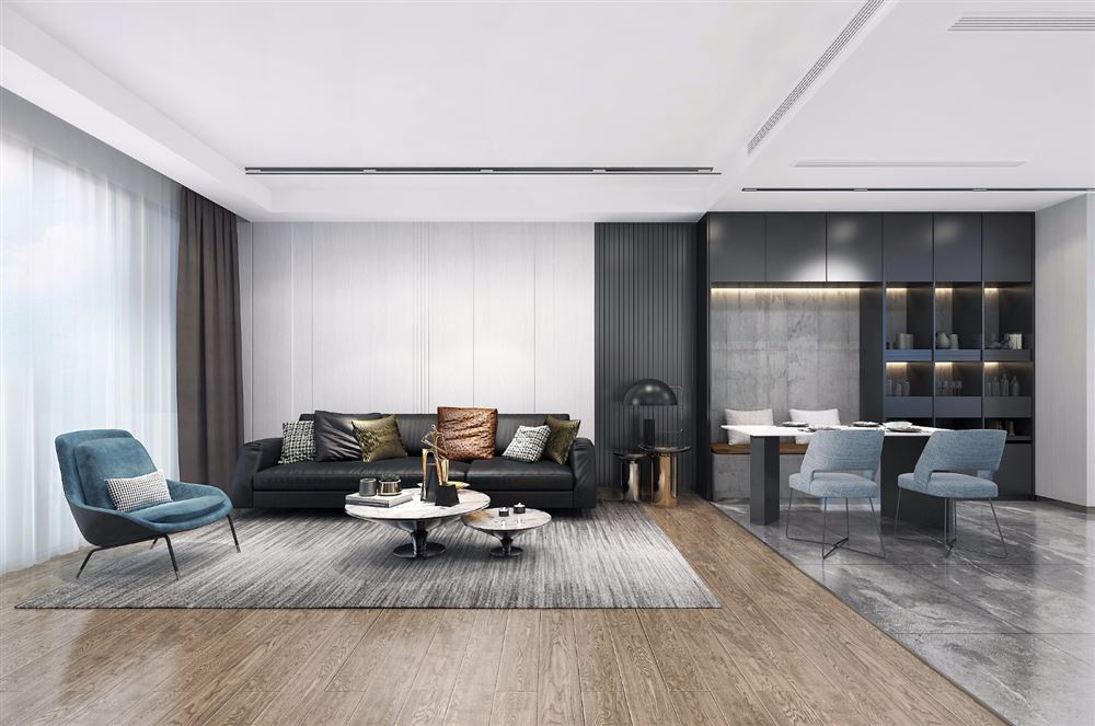 廣州市怡港花園現(xiàn)代簡約風格三居室裝修案例