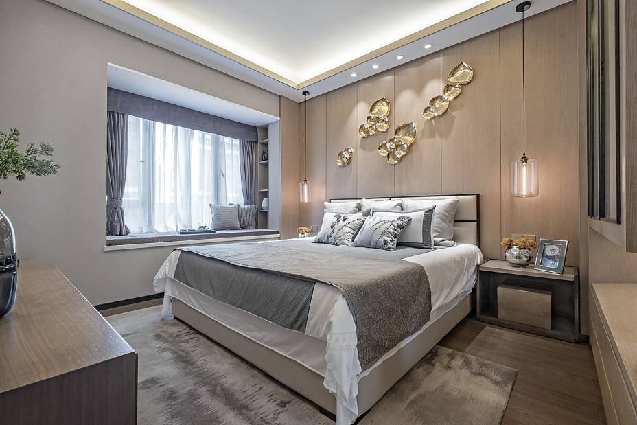 輕奢簡約風格室內家裝案例效果圖-主臥 輕奢簡約風格室內家裝案例效果圖-主臥