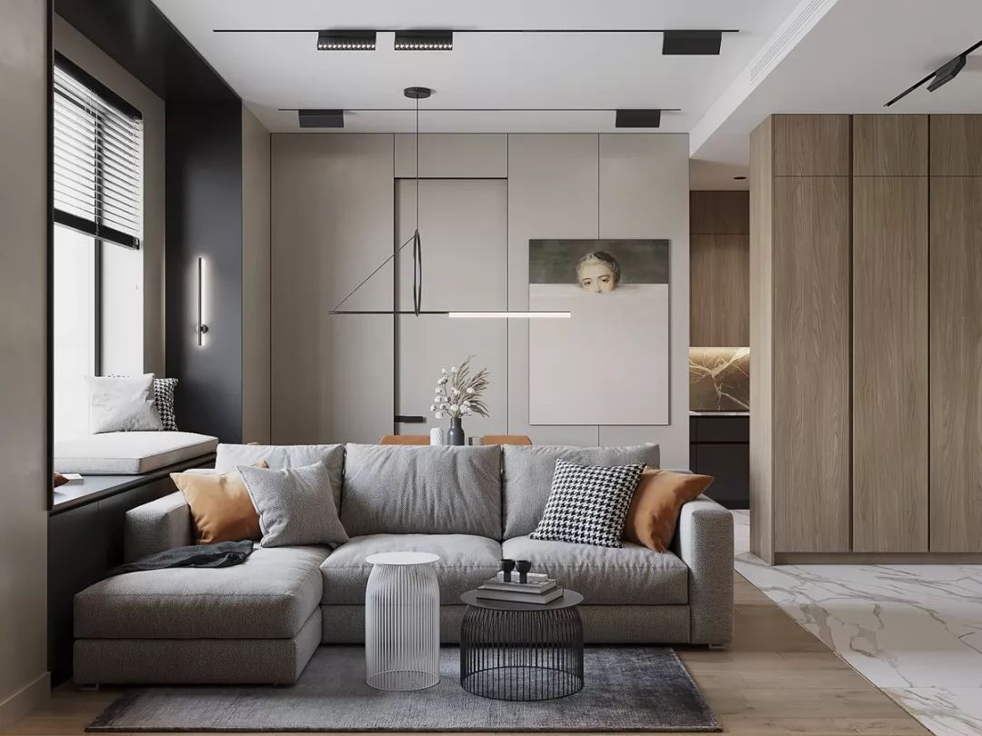 后現(xiàn)代輕奢風(fēng)格家裝設(shè)計(jì)室內(nèi)裝修效果圖-客廳 后現(xiàn)代輕奢風(fēng)格家裝設(shè)計(jì)室內(nèi)裝修效果圖-客廳