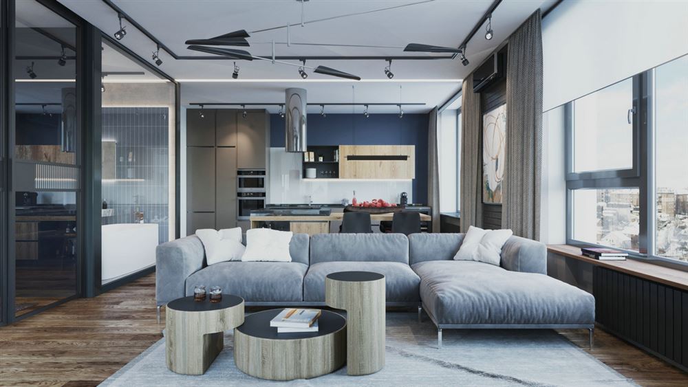 佛山市越秀閱湖臺北歐風格三居室裝修案例