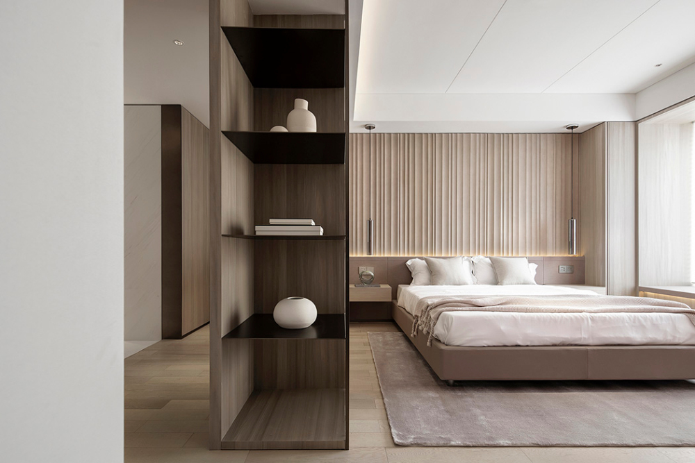 輕奢素雅風格室內家裝案例效果圖-臥室 輕奢素雅風格室內家裝案例效果圖-臥室