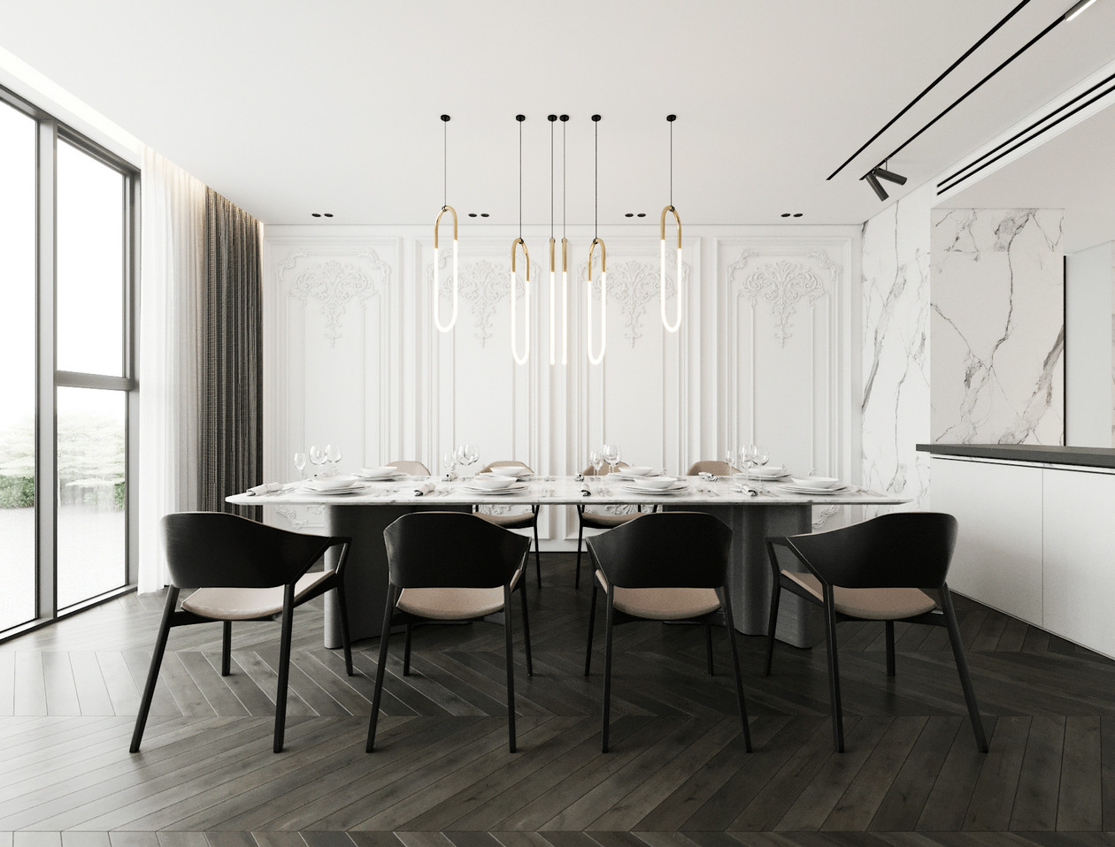 佛山裝修公司現(xiàn)代輕奢風格室內(nèi)裝修效果圖-餐廳 佛山裝修公司現(xiàn)代輕奢風格室內(nèi)裝修效果圖-餐廳