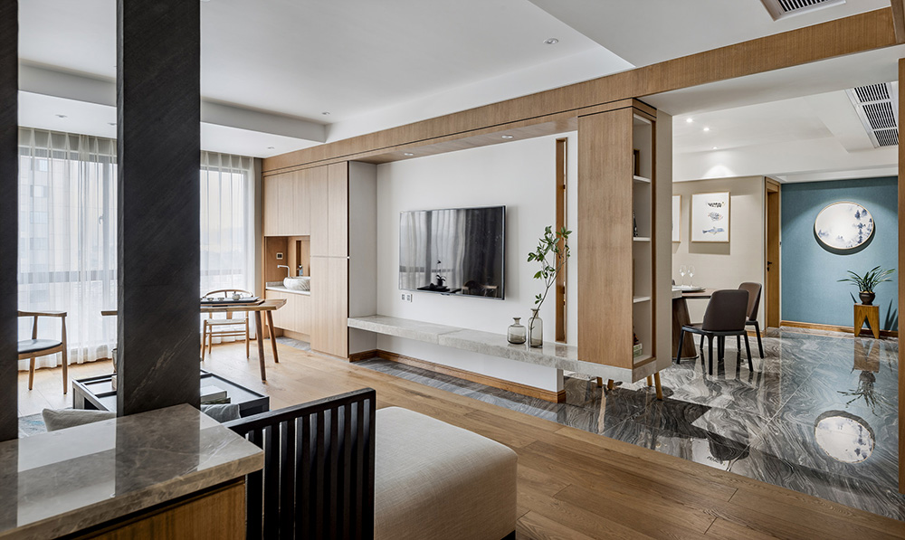 現代簡約風格室內裝修設計效果圖-保利碧桂園悅公館三居176平米-室內裝修設計客廳 現代簡約風格室內裝修設計效果圖-保利碧桂園悅公館三居176平米-室內裝修設計客廳