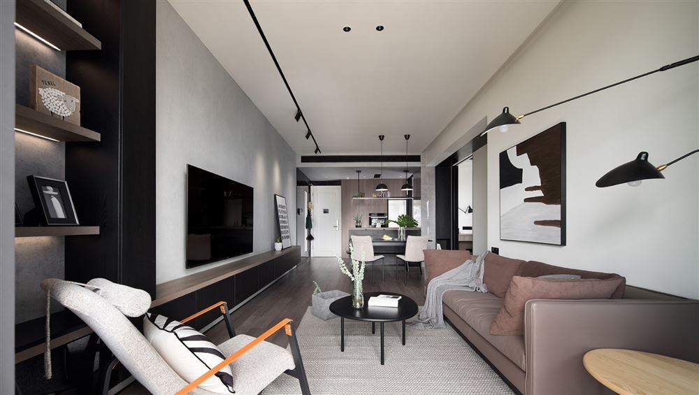 廣州市時代天韻現代簡約風格二居室裝修案例