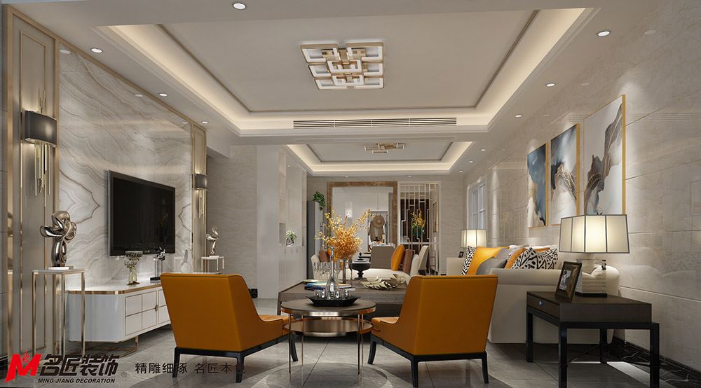 茂名市東方花園歐式風(fēng)格三居室裝修案例