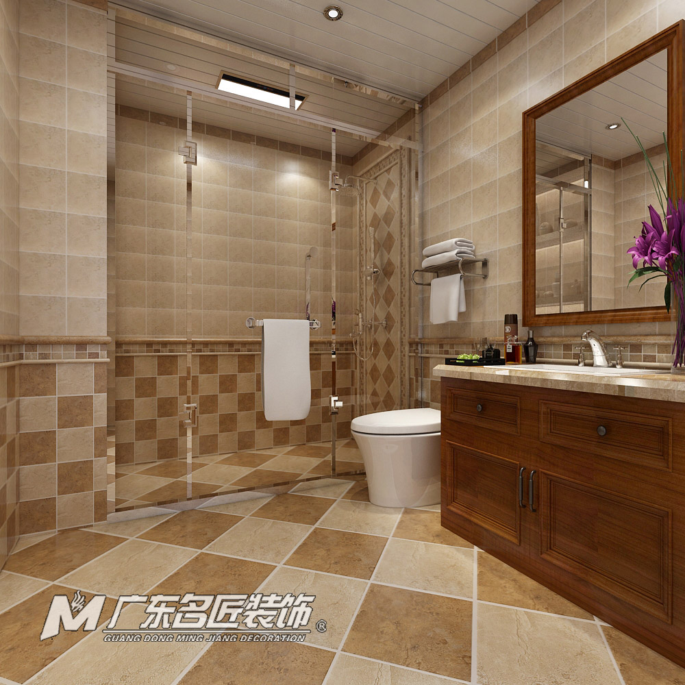 九號別墅410平米美式鄉村風格裝修案例-衛生間 九號別墅410平米美式鄉村風格裝修案例-衛生間