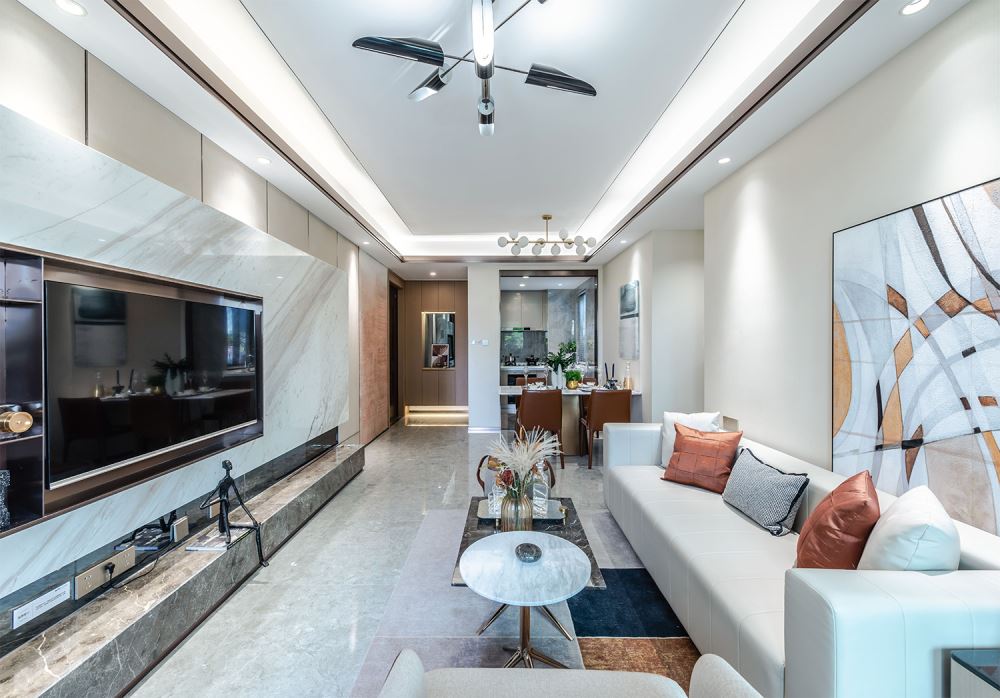 佛山市碧桂園智慧慢城輕奢風格三居室裝修案例