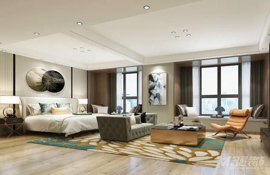 南寧市華凱逸悅豪庭輕奢風格三居室裝修案例