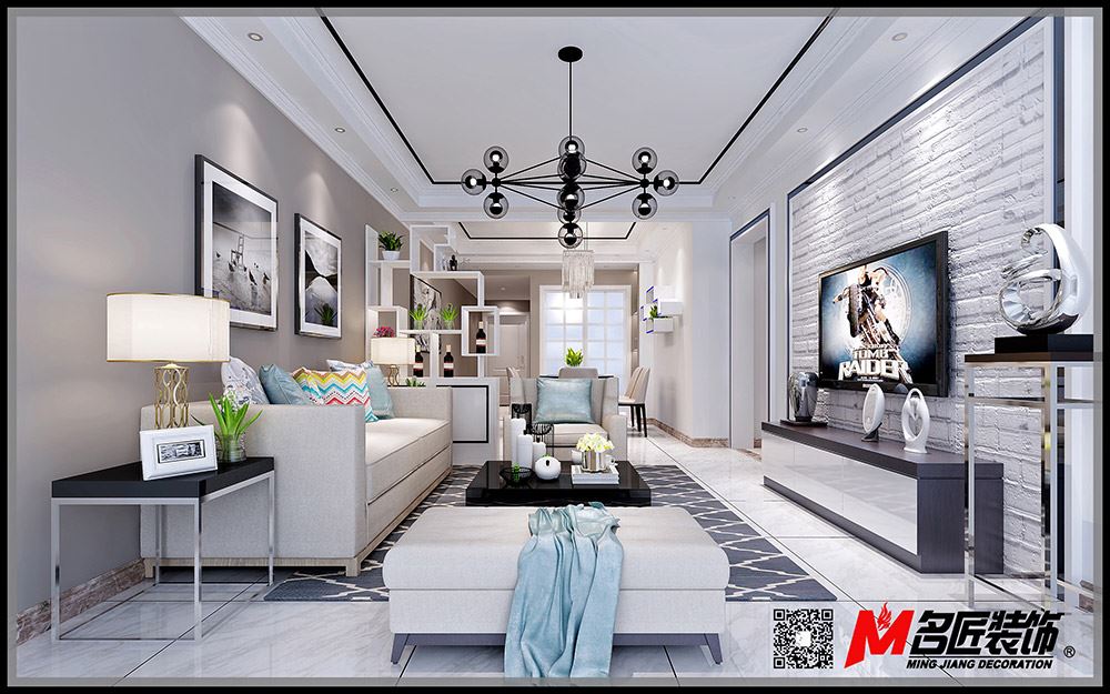 河源市金港豪庭現(xiàn)代簡約風(fēng)格三居室裝修案例