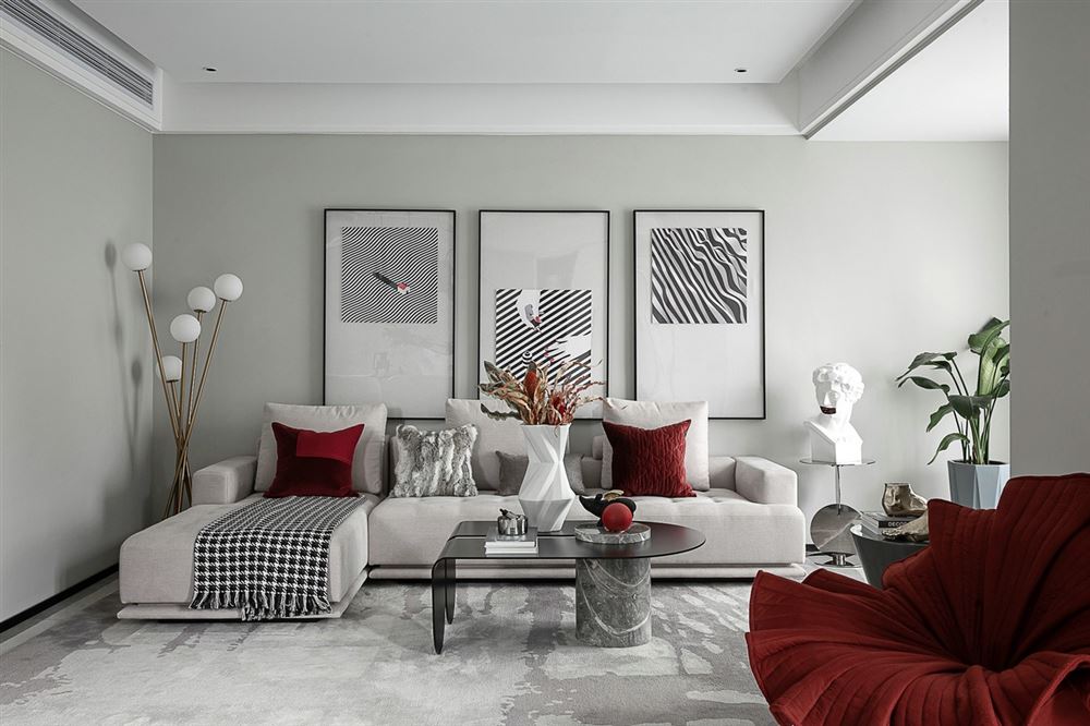 江門市時代春樹里現代簡約風格三居室裝修案例