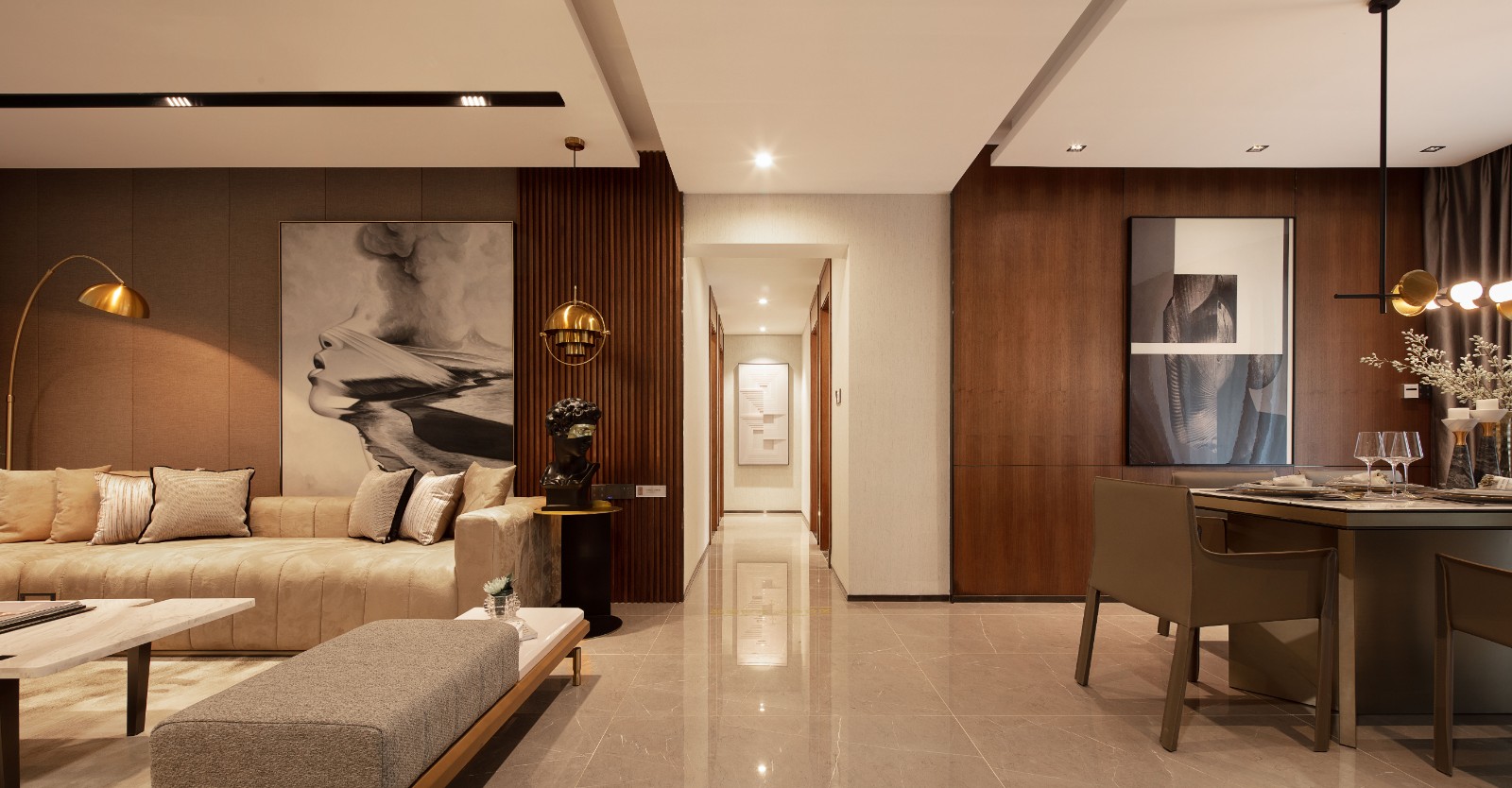 輕奢風格家裝設計室內裝修效果圖-客廳 輕奢風格家裝設計室內裝修效果圖-客廳