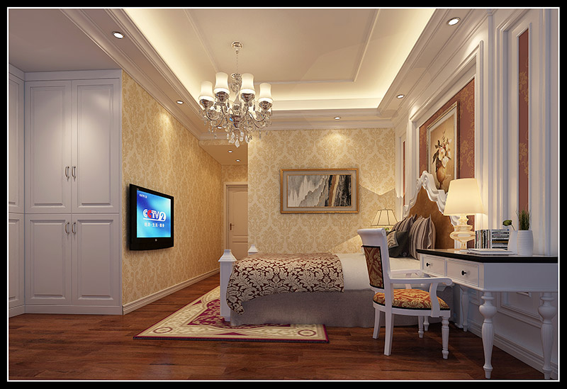 歐式風(fēng)格室內(nèi)裝修設(shè)計效果圖-東湖洲花園四居160平米-室內(nèi)裝修設(shè)計臥室 歐式風(fēng)格室內(nèi)裝修設(shè)計效果圖-東湖洲花園四居160平米-室內(nèi)裝修設(shè)計臥室