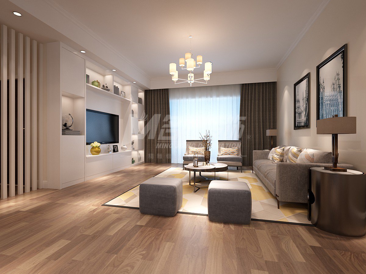 嘉興市中南&middot;漫悅灣現(xiàn)代風(fēng)格三居室裝修案例