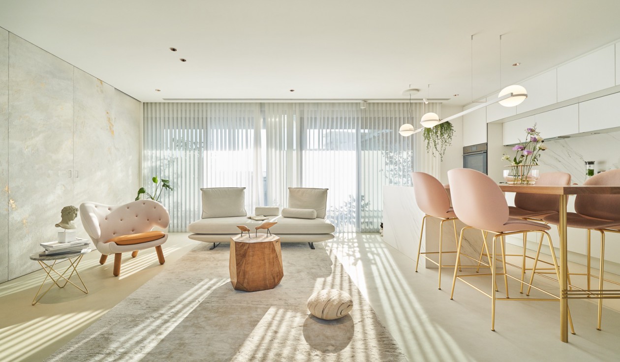 現代北歐風格室內家裝案例效果圖-客廳 現代北歐風格室內家裝案例效果圖-客廳