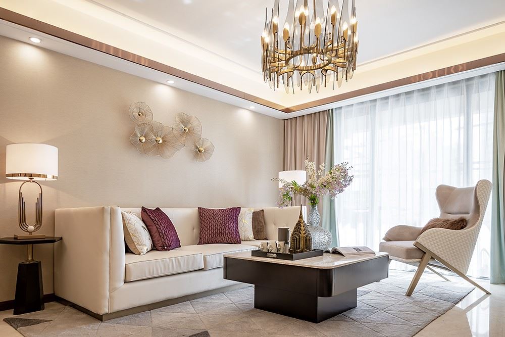 佛山市方直&middot;瓏湖灣現代簡約風格四居室裝修案例