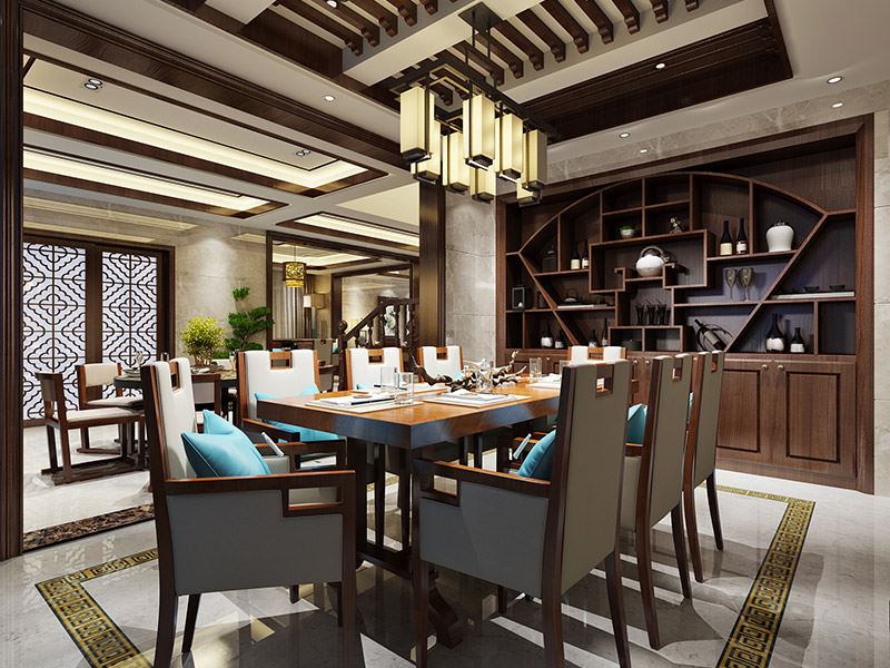 泰州市靖江恒大御景半島別墅新古典風格三居室裝修案例