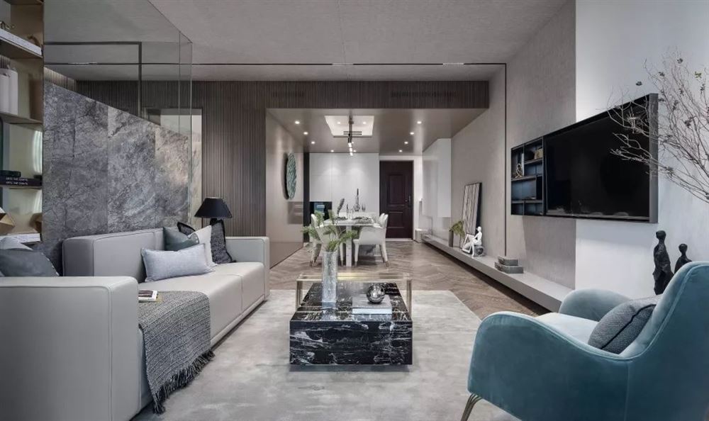 佛山市恒大雅苑現代簡約風格四居室裝修案例